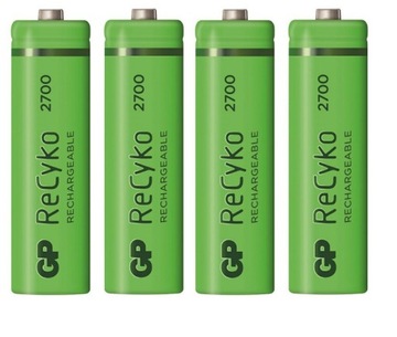 4 x аккумуляторная батарея GP Recyko AA R6 2700 1.2 v 2600mAh