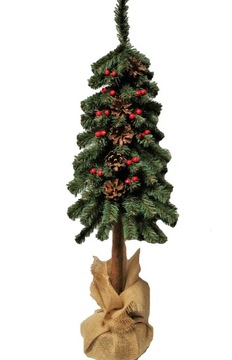 Рождественская елка искусственная на стволе украшенная 70 см