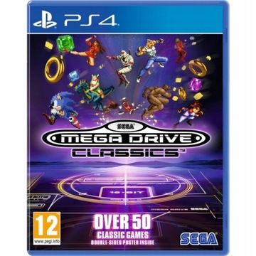 SEGA Mega Drive Classics 50 ігор 16bit + PS4 плакат