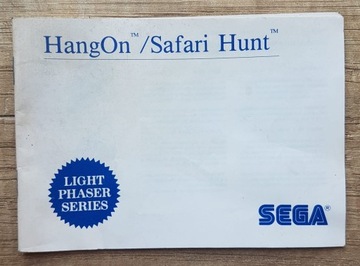Инструкция Hang On Safari Hunt Sega