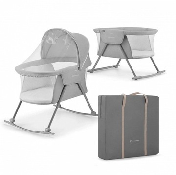 Дитяче ліжечко для подорожей KINDERKRAFT Lovi grey