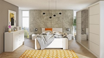 Набор мебели для спальни DONO 8 белый коврик