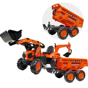 Трактор Kubota Orange с прицепом от 3 лет FALK