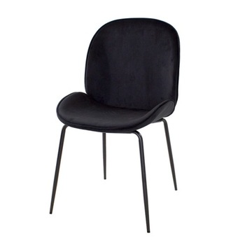 Черный стул для гостиной, черные ноги металл 020V-B
