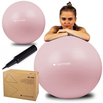 Реабілітаційний гімнастичний м'яч 65 см для вправ ABS фітнес йога насос