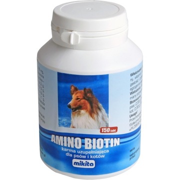 MIKITA AMINO Biotin витамины здоровая шерсть 150 tab