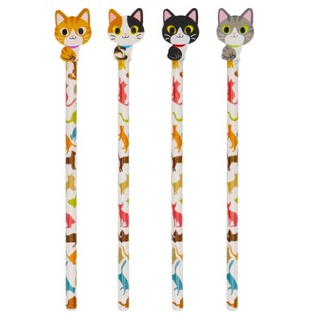 24x олівець з ластиком Кішки кошенята Кошенята