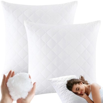 2 x стьобана подушка 70x80 см антиалергенний білий комплект якість для сну