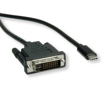 Кабель USB (3.1), USB C M - DVI-D M, 2M, круглый, cz