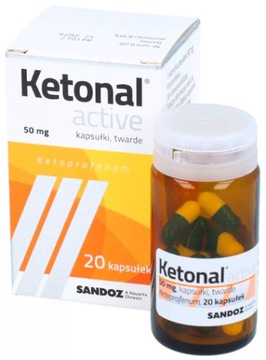 Ketonal Active 50 мг обезболивающее 20 капс.