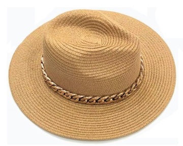 Соломенная шляпа злотых с золотой цепочкой