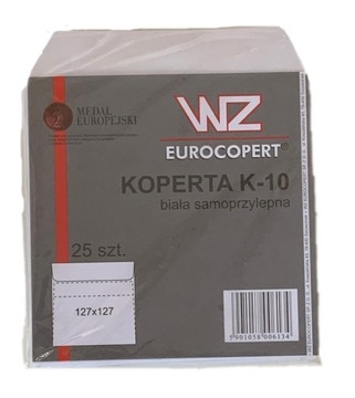 Самоклеючий конверт для компакт-диска білий WZ EUROCOPERT паперовий конверт