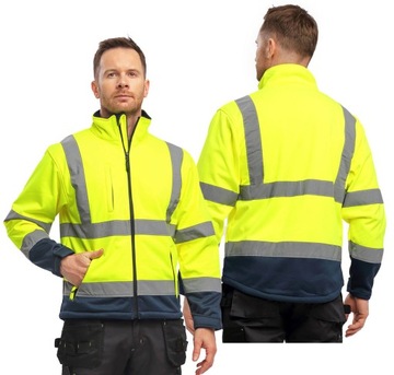 Рабочая куртка светоотражающая SOFTSHELL защитная предупреждающая BHP-S