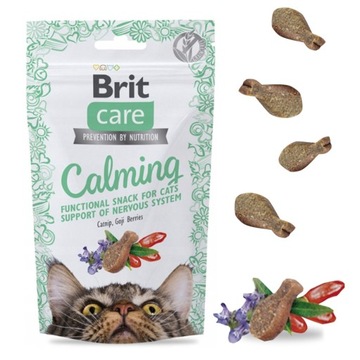 BRIT CARE CAT SNACK УСПОКАИВАЕТ ЛАКОМСТВО ВКУСЫ КОШКИ КОШАЧЬЯ МЯТА УСПОКАИВАЮТ 50Г