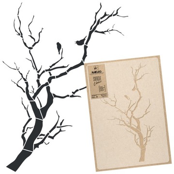 Шаблон для малювання рослин дерево / 45X65CM / гілка