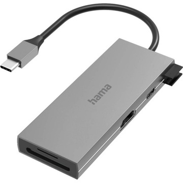 Многопортовый концентратор USB-C USB 3.2 Hama HDMI SD microSD