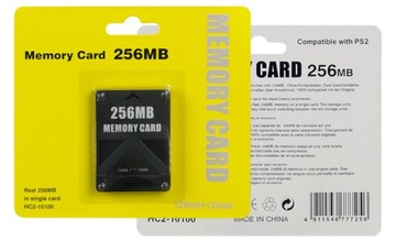 ТВЕРДА КАРТА ПАМ'ЯТІ MEMORY CARD 2X 128MB 256MB ЗАМІНА PS2 PLAYSTATION