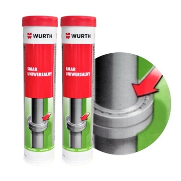 Wurth литиевая смазка в трубке для подшипников качения скольжения 400 мл набор 2шт