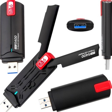 6E usb wifi адаптер, 5400 Мбіт / з USB 3.0 Wifi адаптер