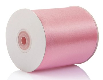 Атласна стрічка 27 ярдів x 100 мм рожевий