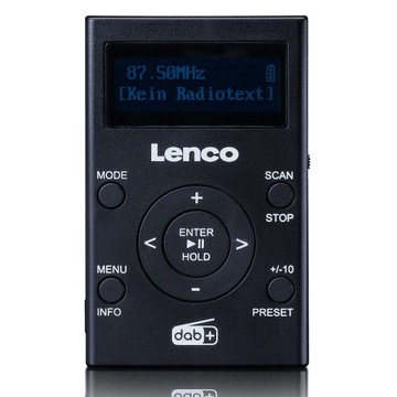 Lenco PDR-011bk кишенькове радіо DAB + / FM з