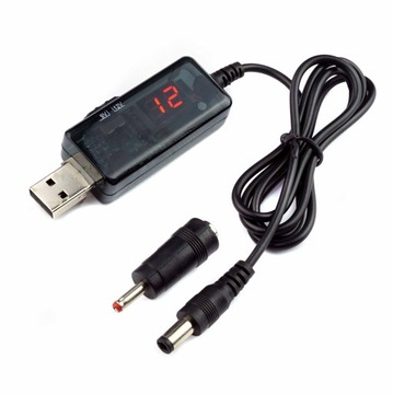 USB кабель інвертор для 9V / 12V 2A DC 5.5/2.5 + 3.5/1.35 2.5/5.5