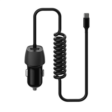 PLATINET CAR CHARGER 3.4 A USBA SPIRAL АВТОМОБІЛЬНИЙ ЗАРЯДНИЙ ПРИСТРІЙ + TYPE-C CABLE