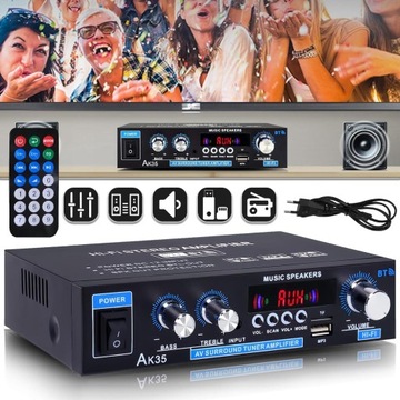 HI-FI ПІДСИЛЮВАЧ, BLUETOOTH, 2 КАНАЛИ, ВИСОКА ТОЧНІСТЬ, ПОРТАТИВНИЙ FM-РАДІО