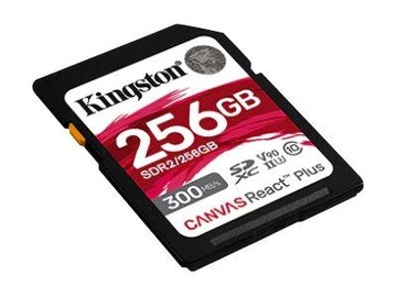 KINGSTON 256GB Canvas React Plus SDXC UHS-II 300R / 260W U3 V90 for Full