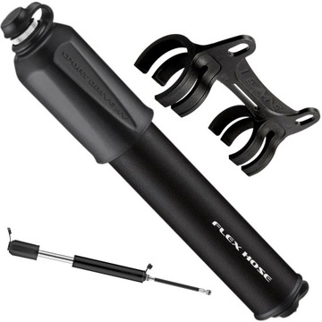 Маленький велосипедный насос LEZYNE Sport Drive HV MTB Gravel черный 17 см + ручка