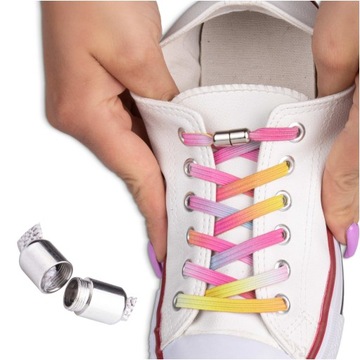 Шнурки для обуви без завязывания разных цветов