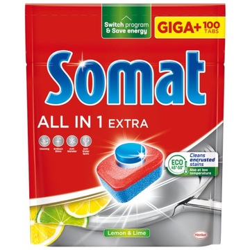 Таблетки для посудомоечной машины Somat All in one Lemon 100