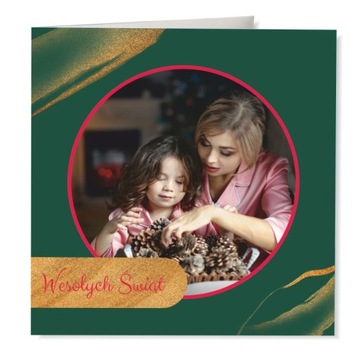 Фото-Рождественская открытка с вашим фото + конверт