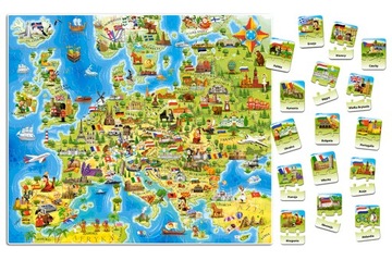 CASTORLAND образовательная головоломка карта Европы 212 eleme