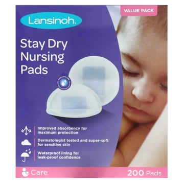Lansinoh, Stay Dry Nursing Pads, 200 Pads