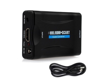 Конвертер HDMI в Євро SCART для відеомагнітофона RGB TV + кабель живлення USB