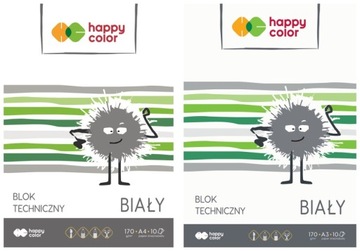 2 x технический блок белый A4 и A3 Счастливый Цвет