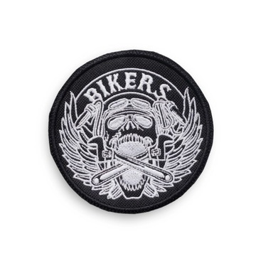 Вышитая прочная нашивка BIKERS-белый цвет