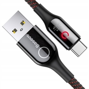 BASEUS мощный высокоскоростной кабель USB кабель USB-C TYPE-C QC 3.0 3A 1M автоматическое отключение