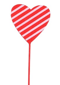 1шт лопати серце на День Святого Валентина в білу смужку