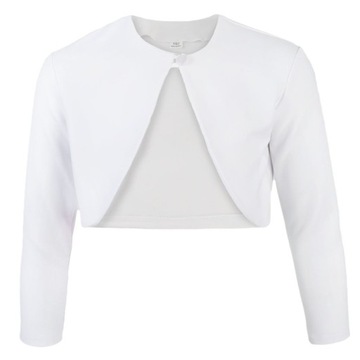 Болеро для девушки причастие к торжественной блузке белый Ru Basta 128