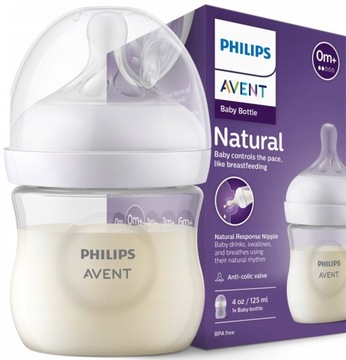 AVENT пляшка NATURAL 3 RESPONSE 125ml 0m + 900/01