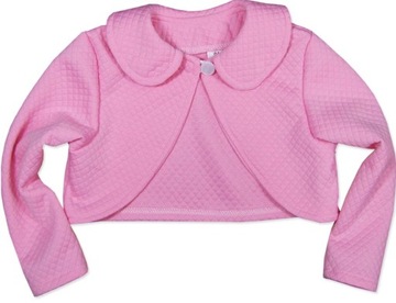 110 болеро светло-розовый пиджак воротник длинный рукав BS300