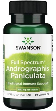 SWANSON Andrographis ANDROGRAFIS 400MG 60 капс