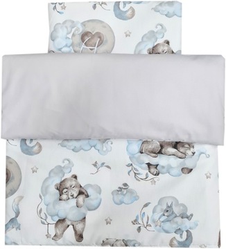 Двустороннее постельное белье 100x160 для детской кроватки много узоров