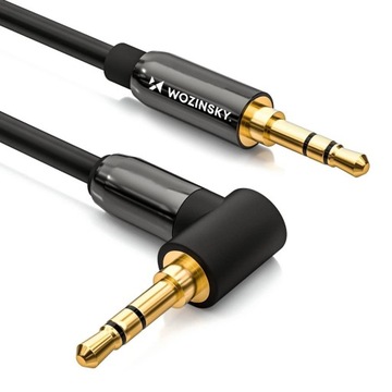 Мини-джек 3,5 мм AUX аудио кабель кабель усиленный угловой 1.5 m