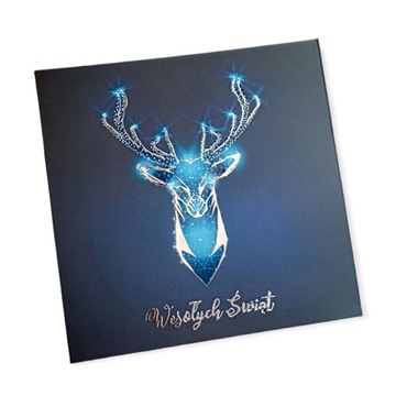 Корпоративные рождественские открытки посеребренные логотипы XL