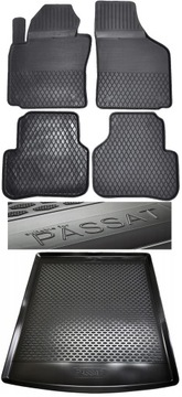 VW PASSAT B6 B7 2005-2014 резиновые коврики + коврик для багажника универсал