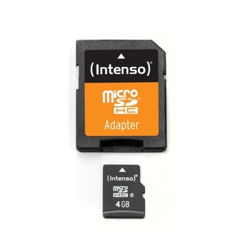 Intenso microSD 4GB 5/21 Class 4 + адаптер