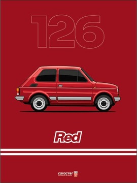 Плакат четверки RED Fiat 126p формат A3